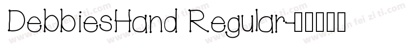 DebbiesHand Regular字体转换